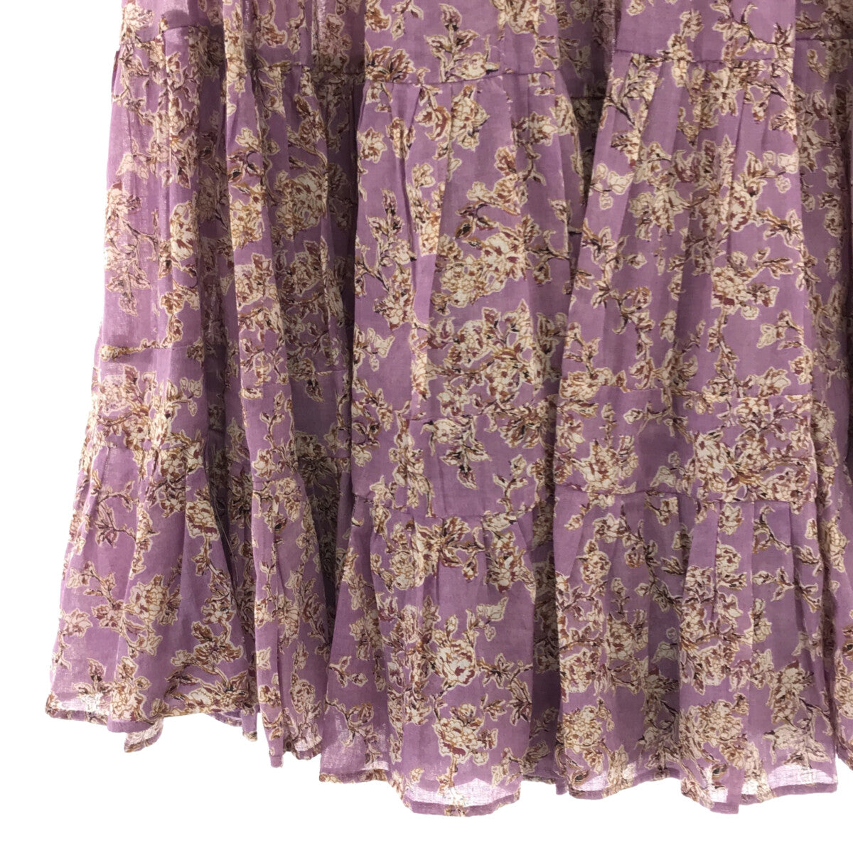 イザベルマランエトワール　スカート　サイズ36  フラワー  パープルレディース
