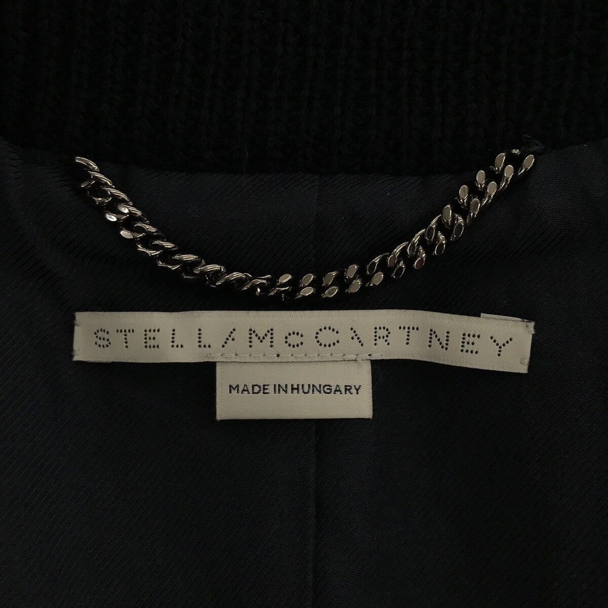 STELLA McCARTNEY / ステラマッカートニー | リブニット ショールカラー ロングコート | 40 |