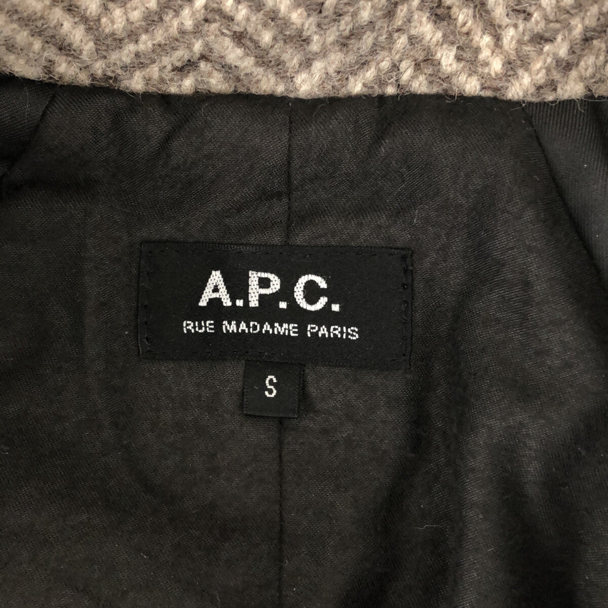 A.P.C. / アーペーセー | ポーランド製 ウール ヘリンボーンツイード 