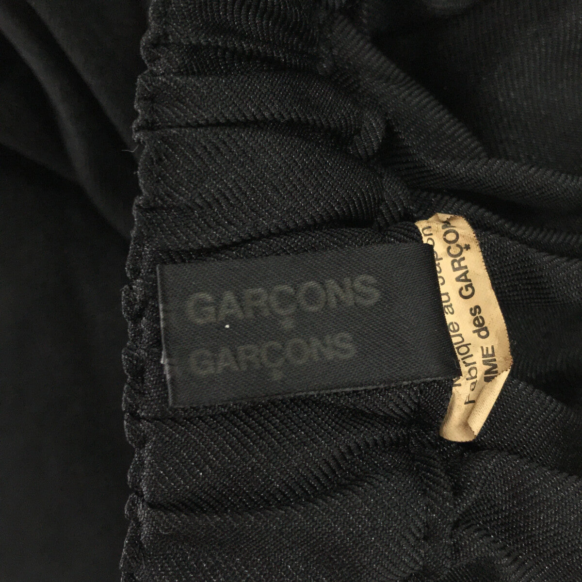 レディース【美品】  COMME des GARCONS COMME des GARCONS / コムコム | 2019AW | ポリエステル縮絨 リボン装飾 ギャザー ワイドスカート | XS | ブラック | レディース