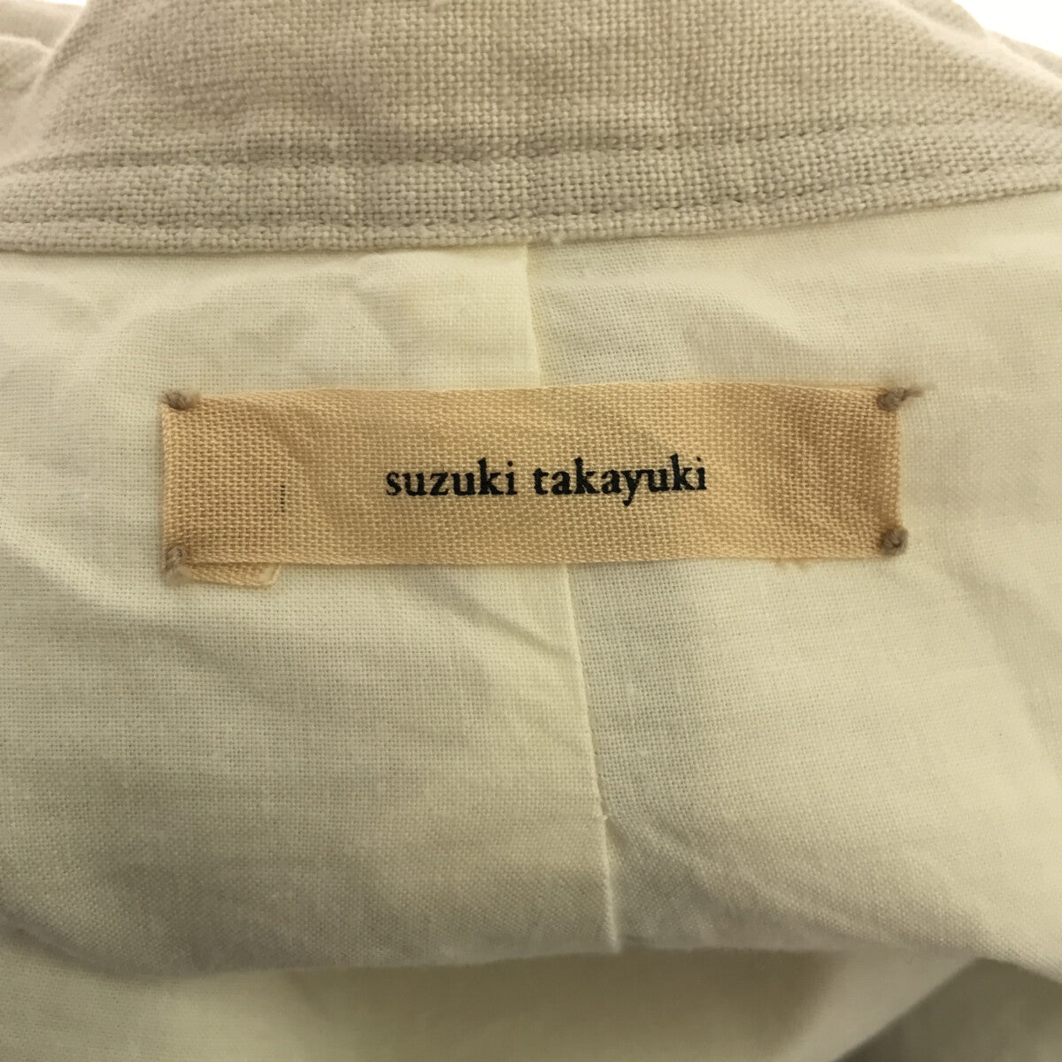 美品】 suzuki takayuki / スズキタカユキ | リネン スタンドカラー