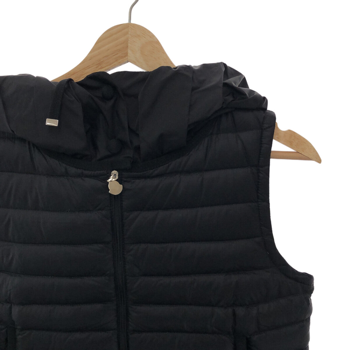 MONCLER / モンクレール | LUCILA GILET フリルデザイン フーデッド ダウンベスト | 0 | レディース