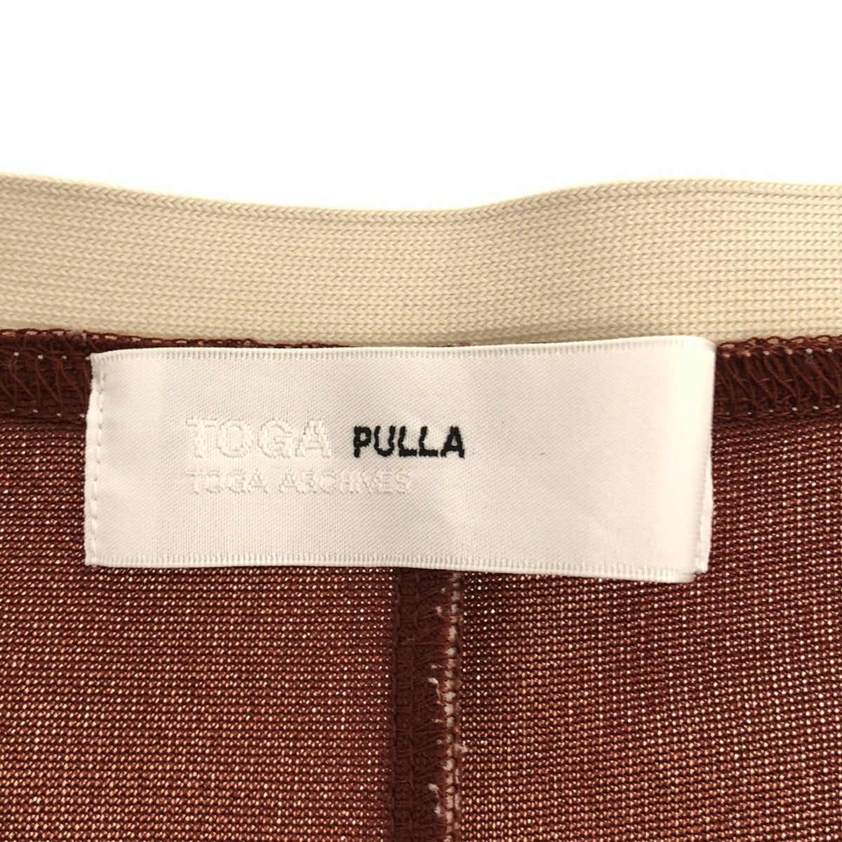 TOGA PULLA / トーガプルラ | ワイド ガウチョパンツ | 34 | ベージュ/ボルドー | レディース – KLD