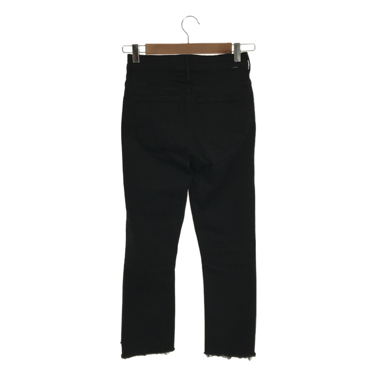 【미품】 Deuxieme Classe / 두지엠 클래스 | 2021SS | BLACK INSIDER CROP 내부자 크롭 프레이 데님 팬츠 | 24 | 블랙 | 여성