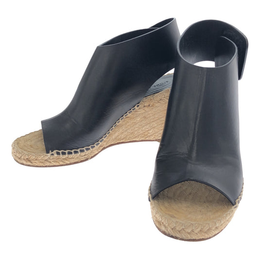 CELINE | Espadrille wedge sandals | Size 36 | Black | Women's