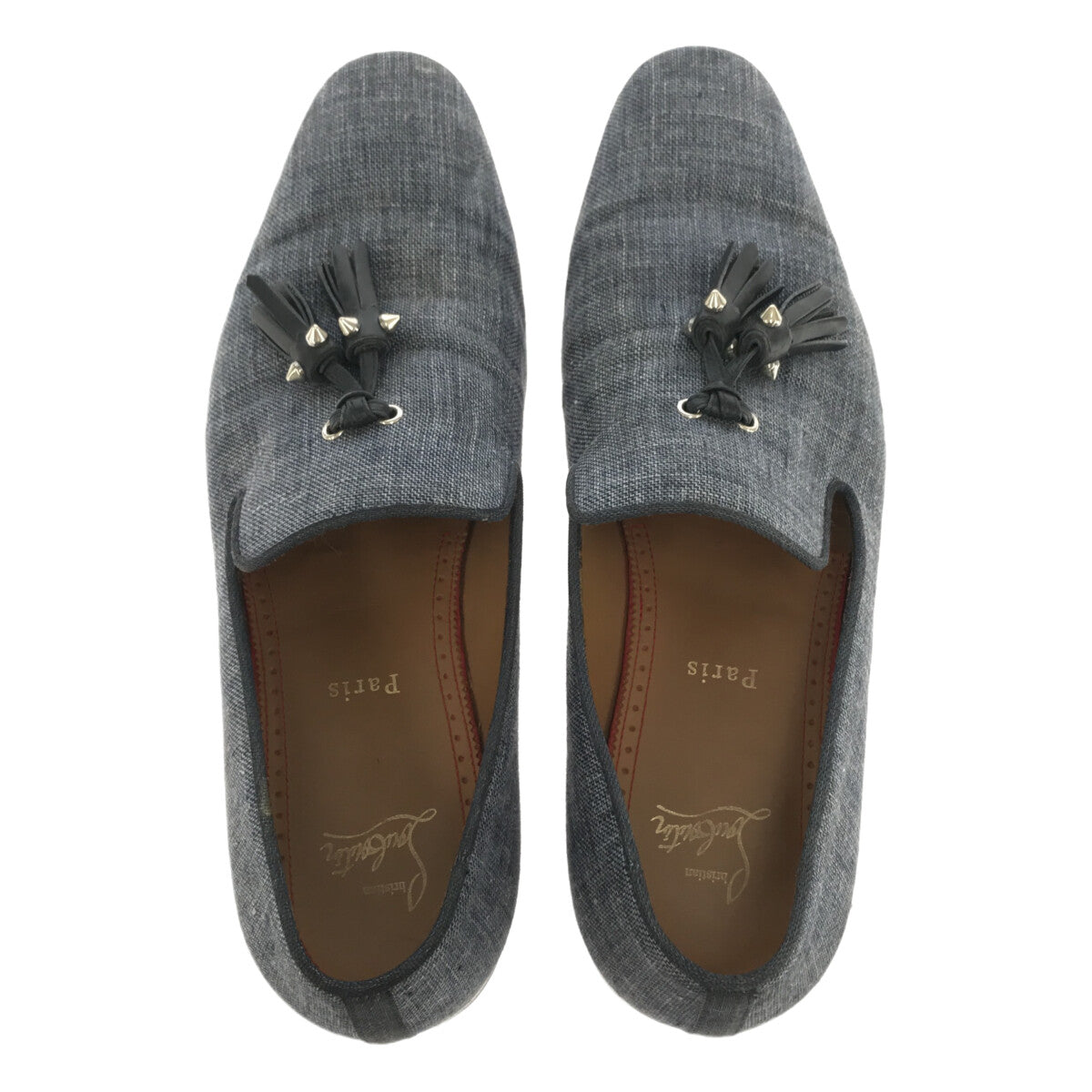 Christian Louboutin / クリスチャンルブタン | デニム タッセル ローファー | 41 | インディゴ | メンズ
