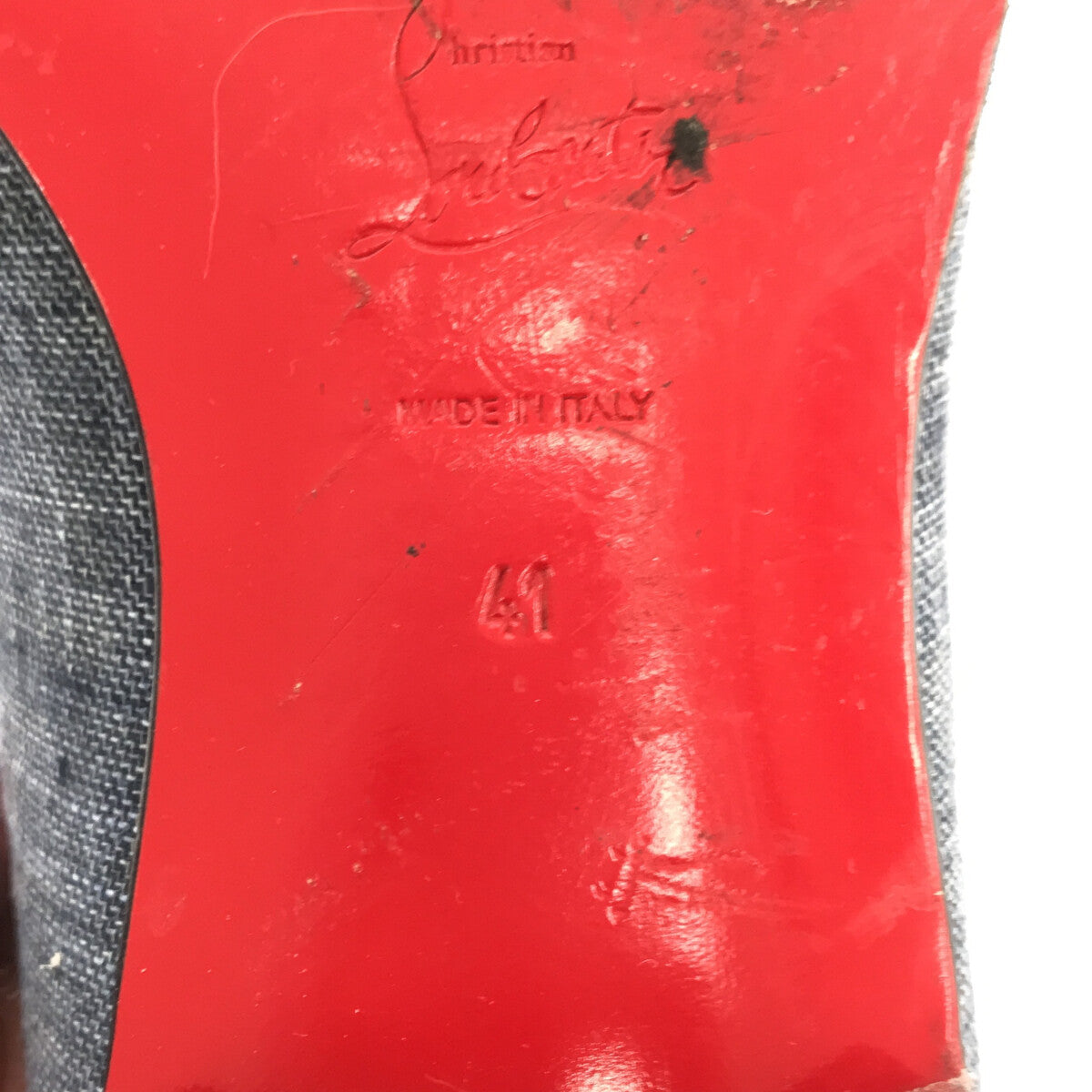 Christian Louboutin / 기독교 루부탄 | 데님 술 로퍼 | 41 | 인디고 | 남성