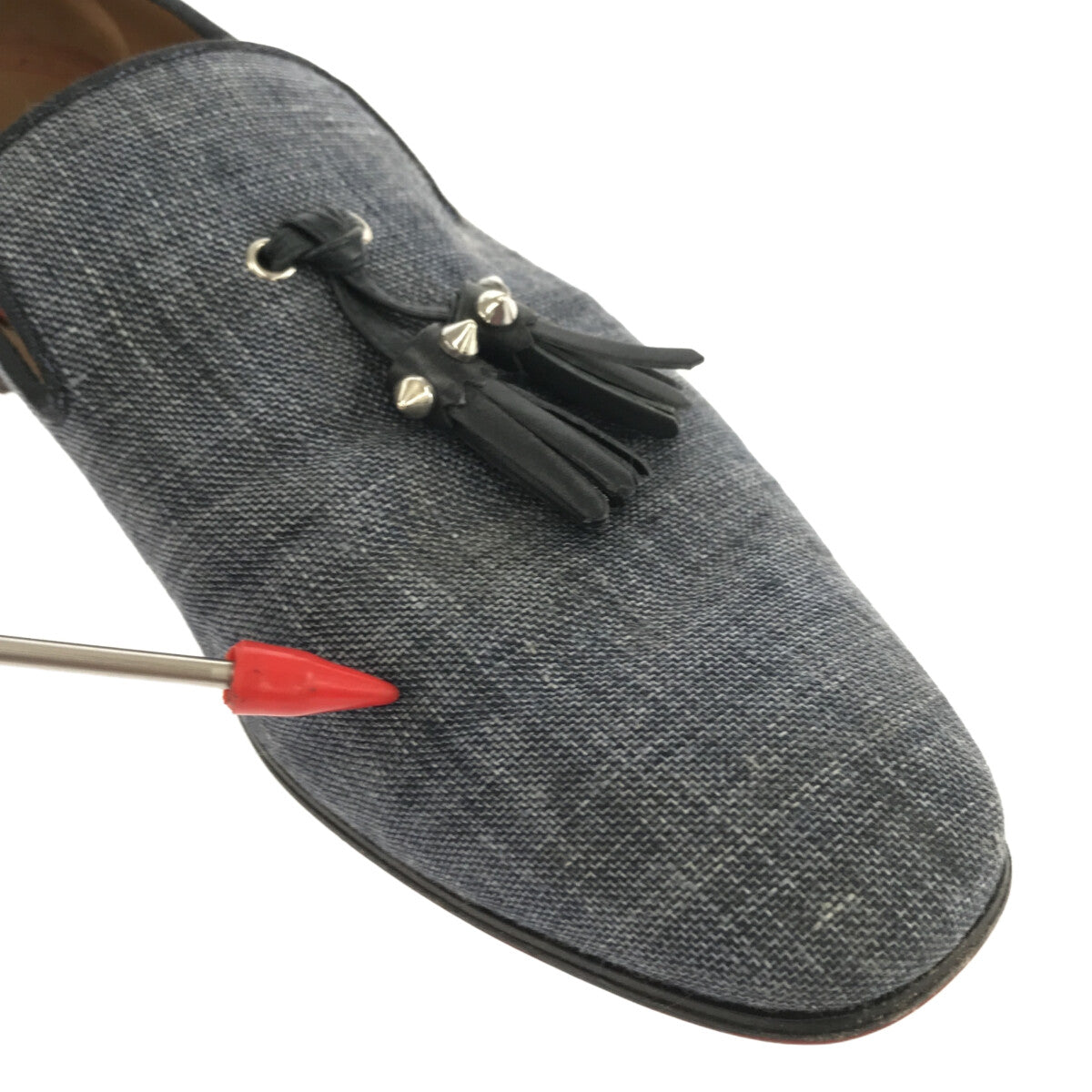 Christian Louboutin / 기독교 루부탄 | 데님 술 로퍼 | 41 | 인디고 | 남성