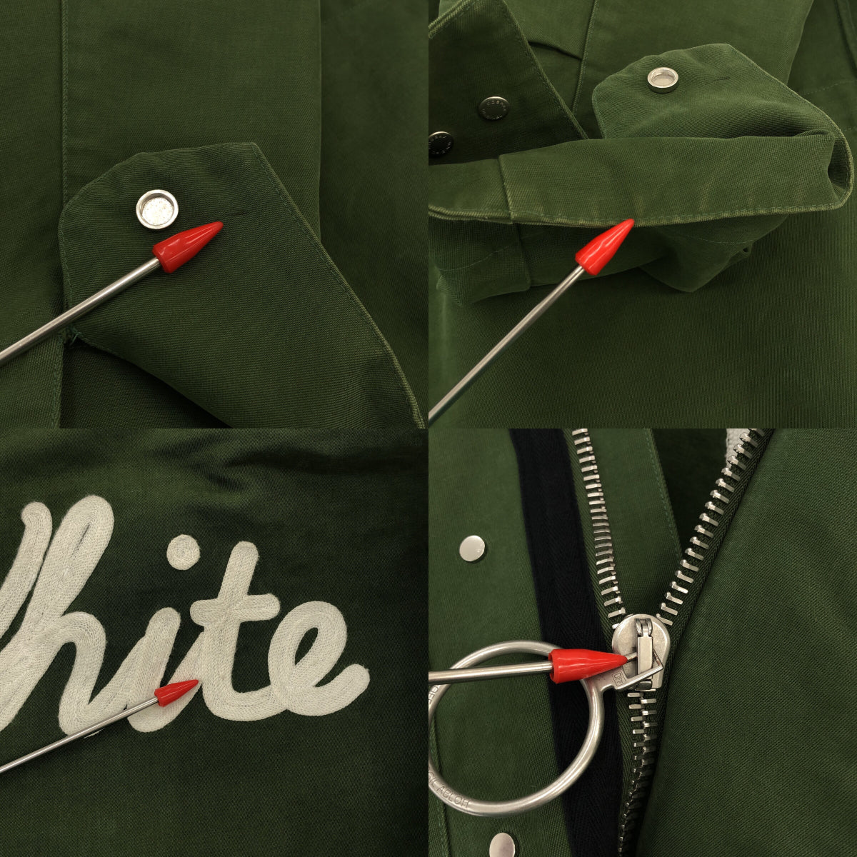 Off-White / オフホワイト | バックステッチ刺繍 ミリタリージャケット 
