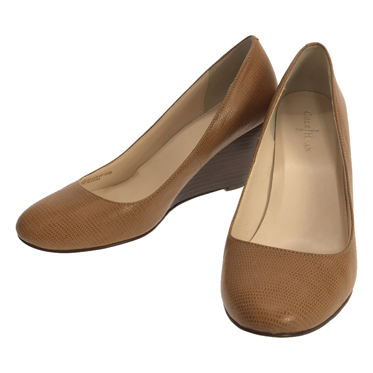COLE HAAN / コールハーン | ラウンドトゥ ウェッジソールパンプス | 6 1/2B | ブラウン | レディース
