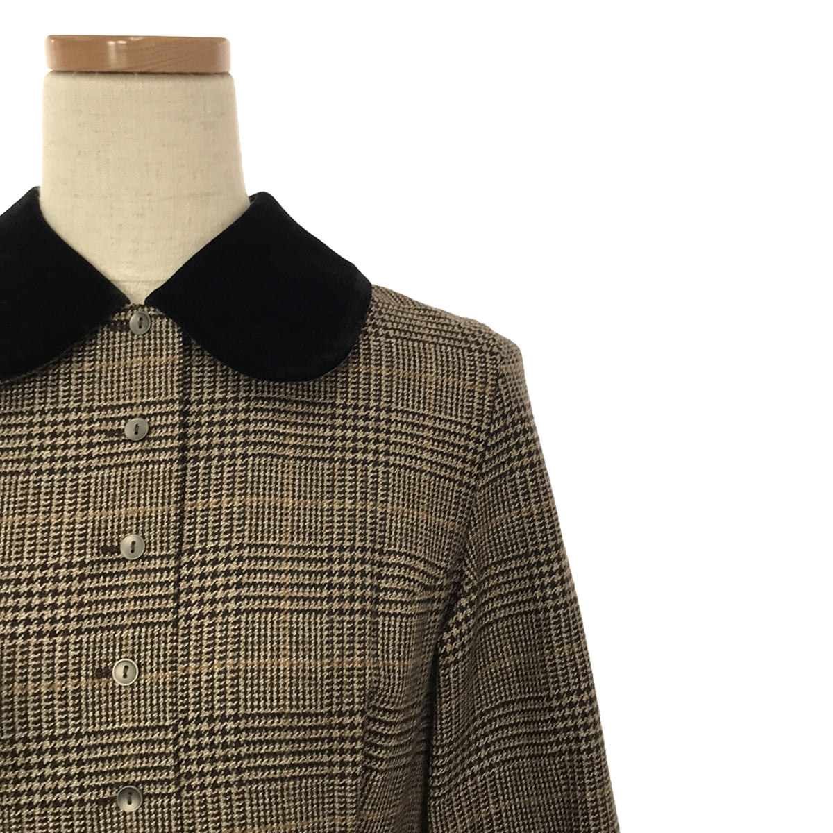 foufou / フーフー | glen check round collar ワンピース | 0 | レディース – KLD