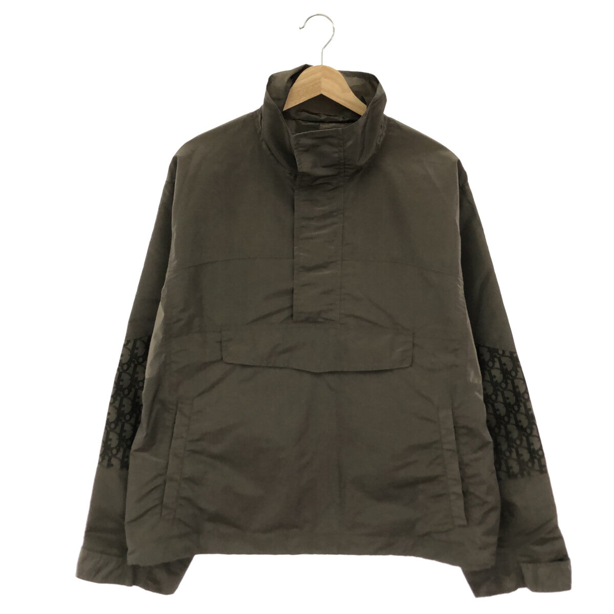 【新品】  Dior homme / ディオールオム | 2019AW | オブリーク ナイロン ハーフジップ アノラック ジャケット | 48 | カーキ | メンズ