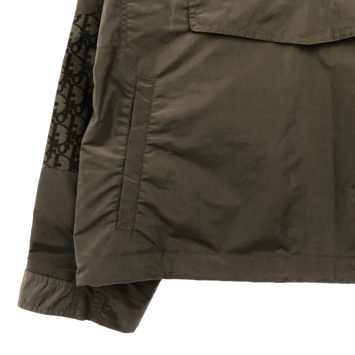 【新品】  Dior homme / ディオールオム | 2019AW | オブリーク ナイロン ハーフジップ アノラック ジャケット | 48 | カーキ | メンズ