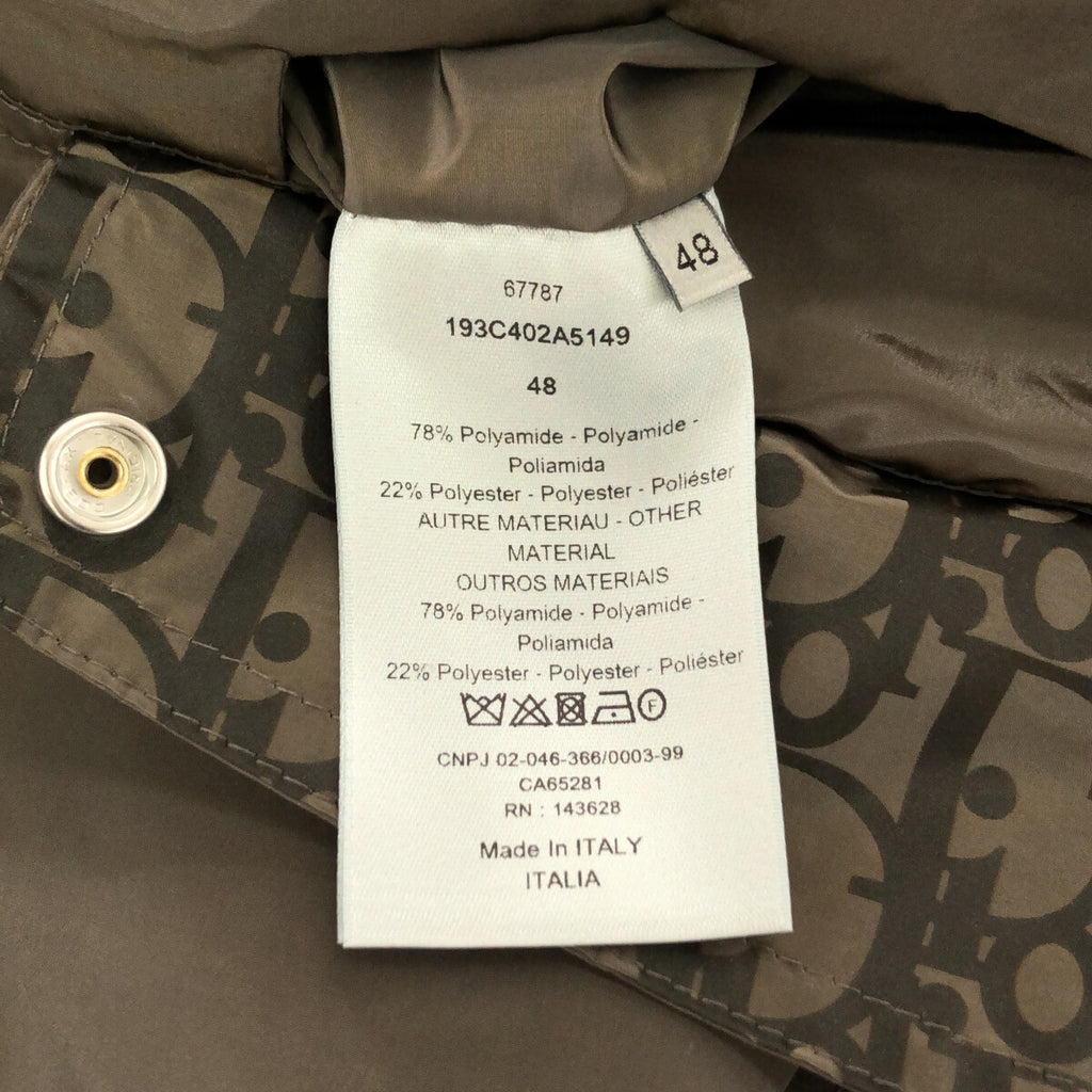[新品] Dior homme | 2019秋冬 |斜紋尼龍半拉鍊防寒外套 | 48 |卡其色 |男士