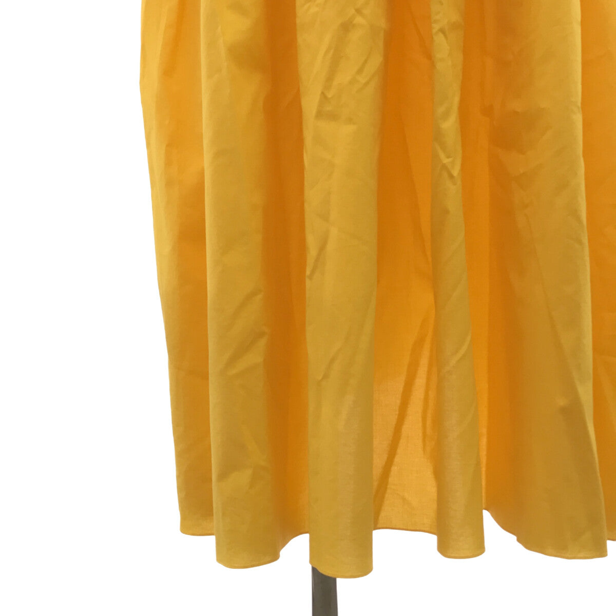 SARA LANZI / 사라란지 | 코튼 택 플리츠 셔츠 원피스 | M | 옐로우 | 여성