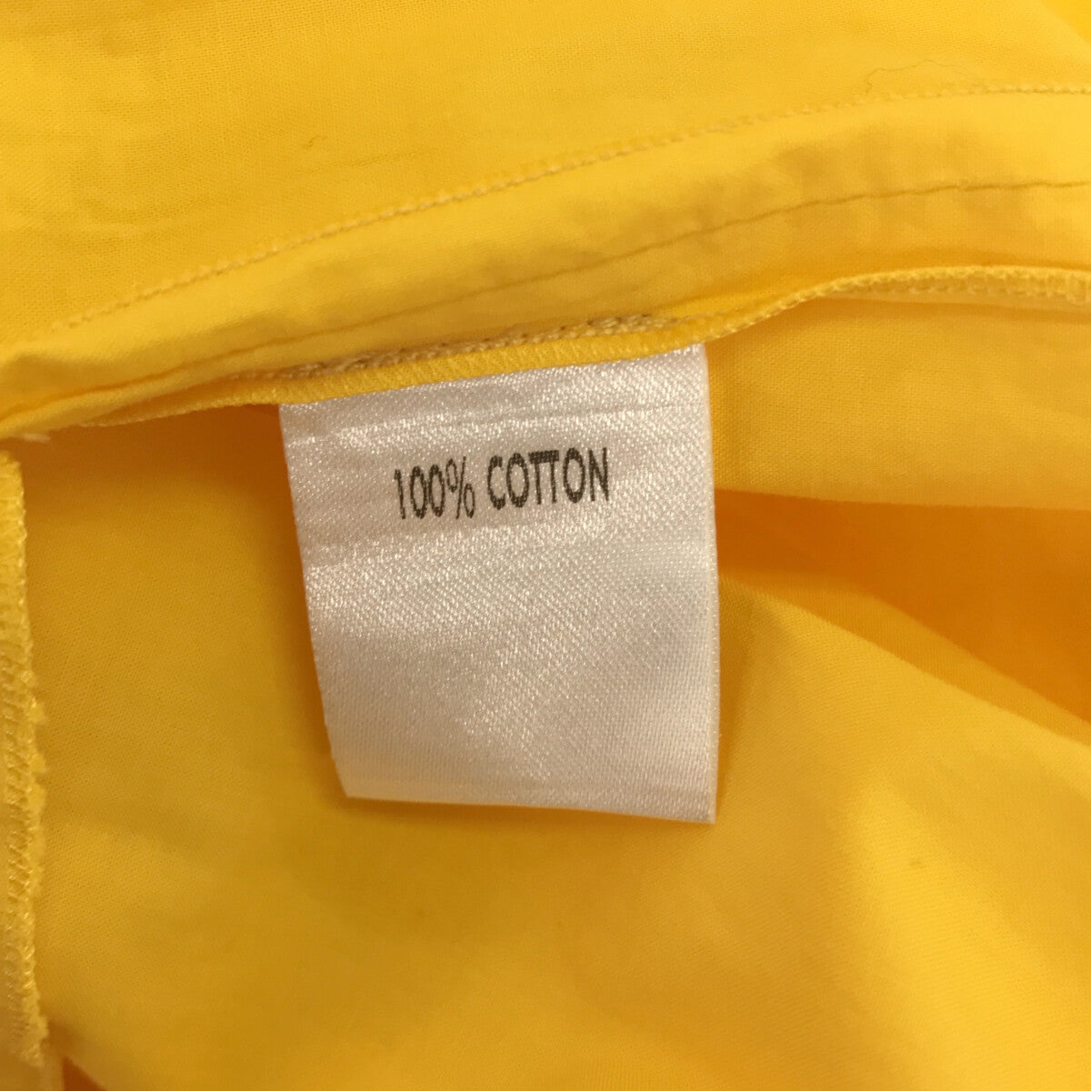 SARA LANZI / サラランズィ | コットン タックプリーツ シャツワンピース | M | イエロー | レディース