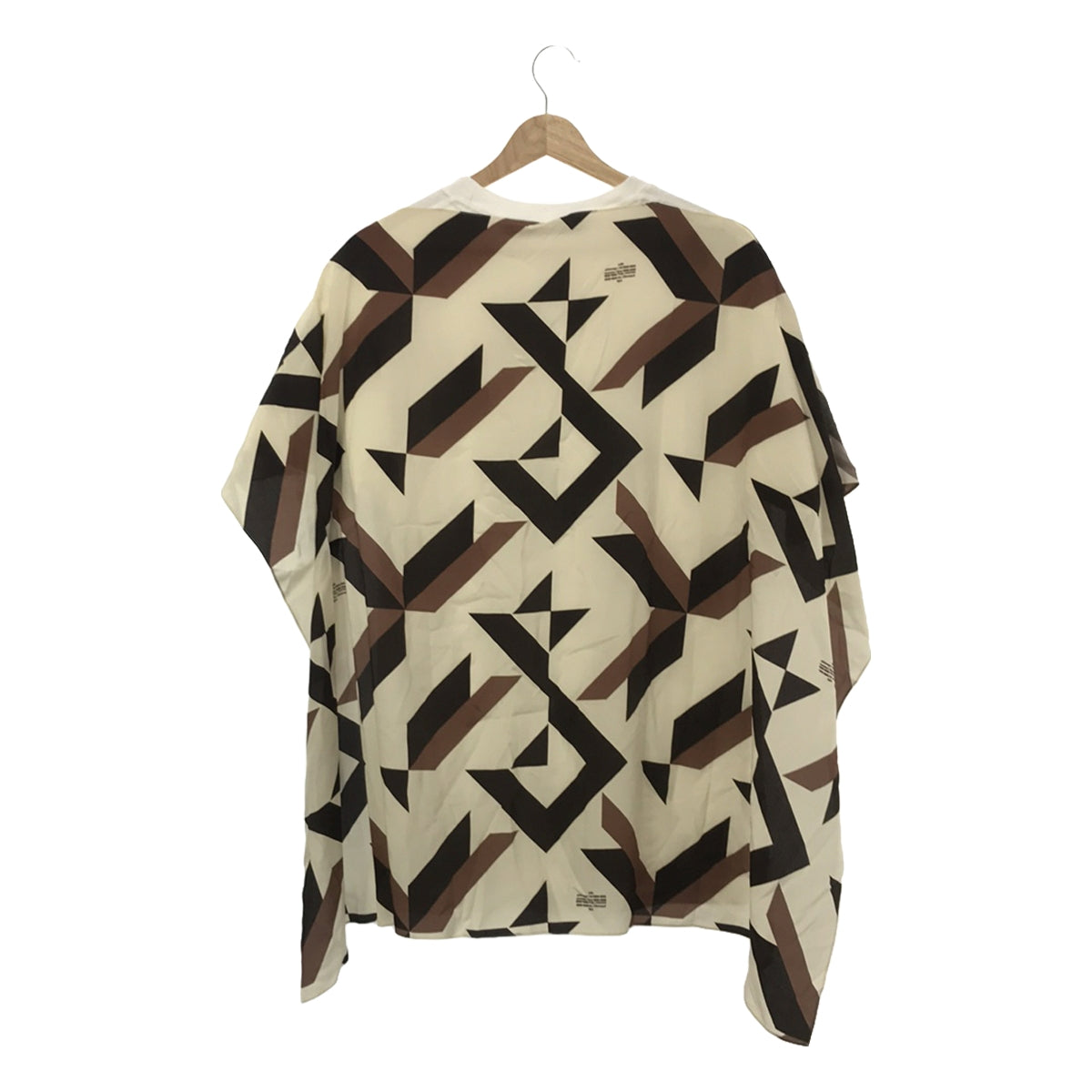 洛克 / 岩石 |對接設計T卹| S |棕色/白色 |女性的