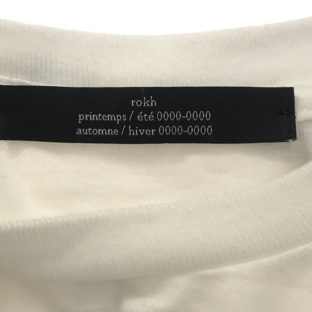 Rokh / ロック | ドッキングデザイン Tシャツ | S | ブラウン/ホワイト | レディース