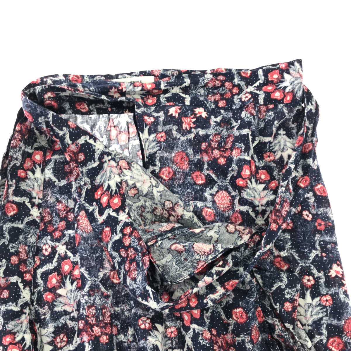 イザベルマランエトワール　リネン　花柄　巻きスカートとても素敵なスカートです