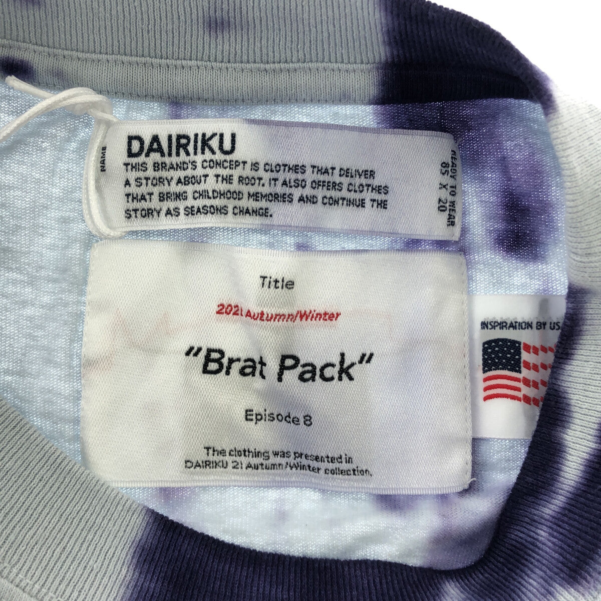 【新品】  DAIRIKU / ダイリク | 2021AW | YOUNG Tie-dye Tee タイダイ Tシャツ  | F | Purple | メンズ