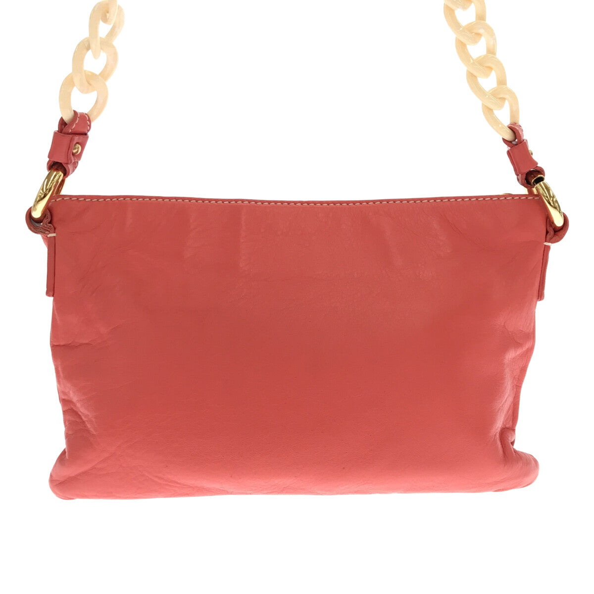 【미품】 MARC JACOBS / 마크 제이콥스 | 스티치 워크 가죽 숄더백 | 핑크 | 여성