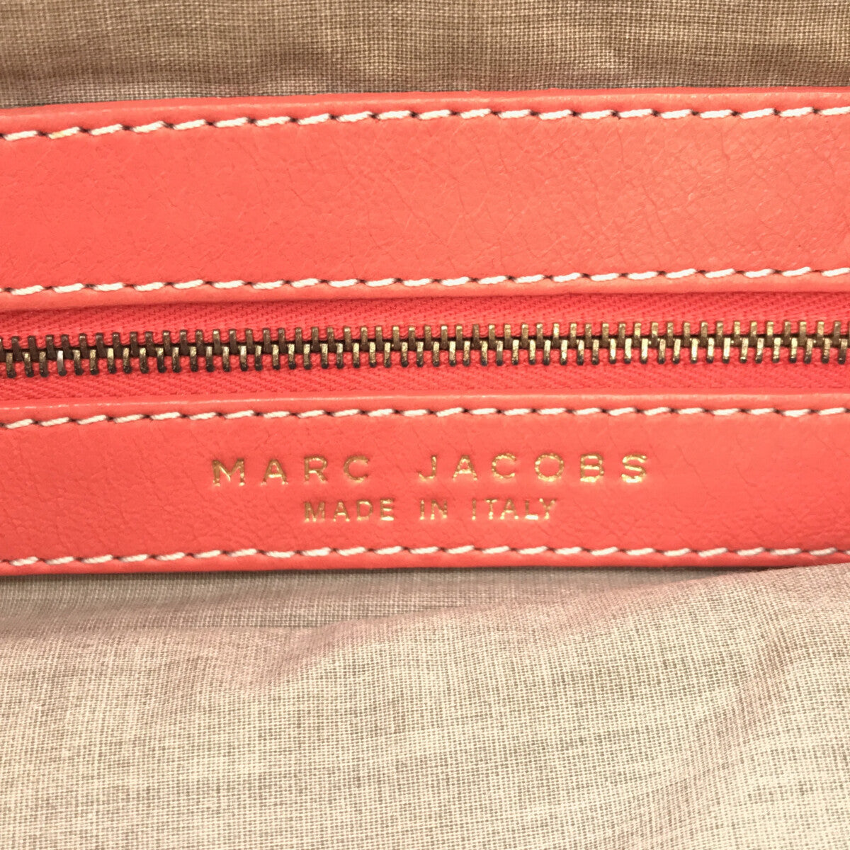 【美品】  MARC JACOBS / マークジェイコブス | ステッチワーク レザー ショルダーバッグ | ピンク | レディース
