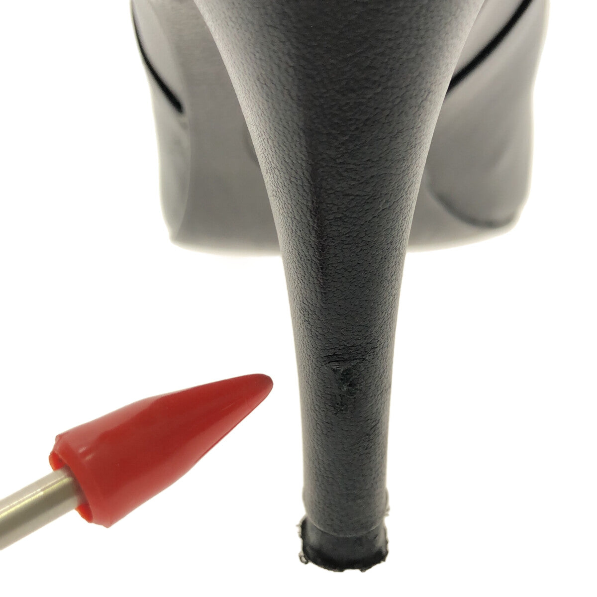 [狀況良好] 灰燼 |貓皮革後帶垂墜高跟短靴 |尺寸 39 |黑色 |女性的