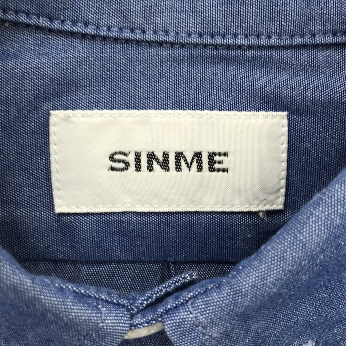 SINME / シンメ | ダンガリークロス ボタンダウンシャツ | ブルー 