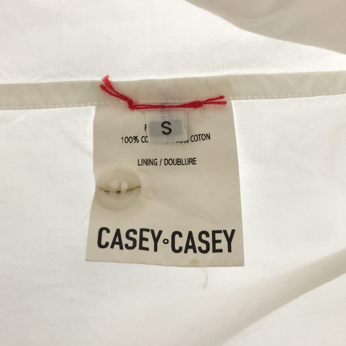 CASEY CASEY / ケーシーケーシー | BIG RACCOURCIE SHIRT コットン ビッグ ラクルスィー シャツ | S | ホワイト | メンズ