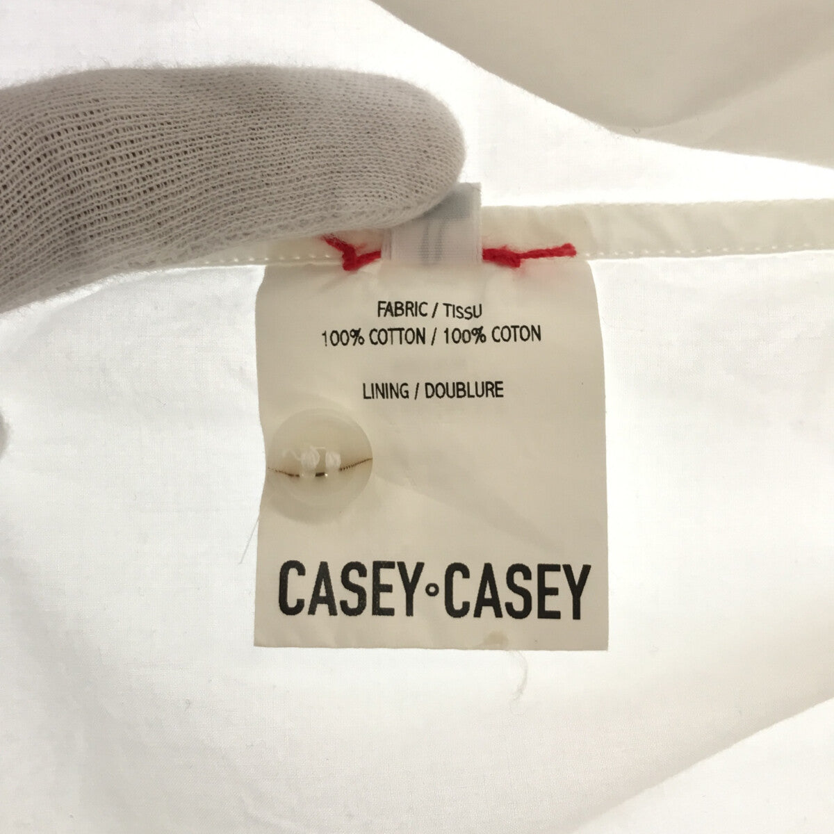 CASEY CASEY / ケーシーケーシー | BIG RACCOURCIE SHIRT コットン ビッグ ラクルスィー シャツ | S |  ホワイト | メンズ