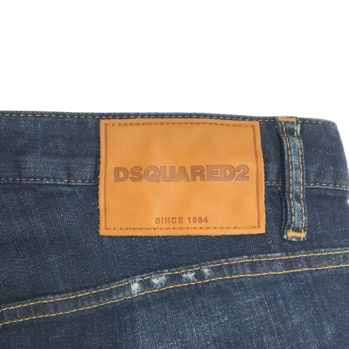 DSQUARED2 / ディースクエアード | ダメージ加工 テーパードデニムパンツ | 36 | インディゴ | レディース