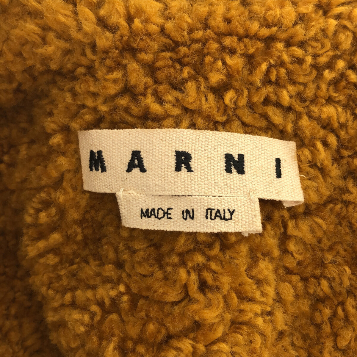 【美品】  MARNI / マルニ | 2018AW | ボア ボンバージャケット フーディ | 44 | ブラック/ブラウン | メンズ