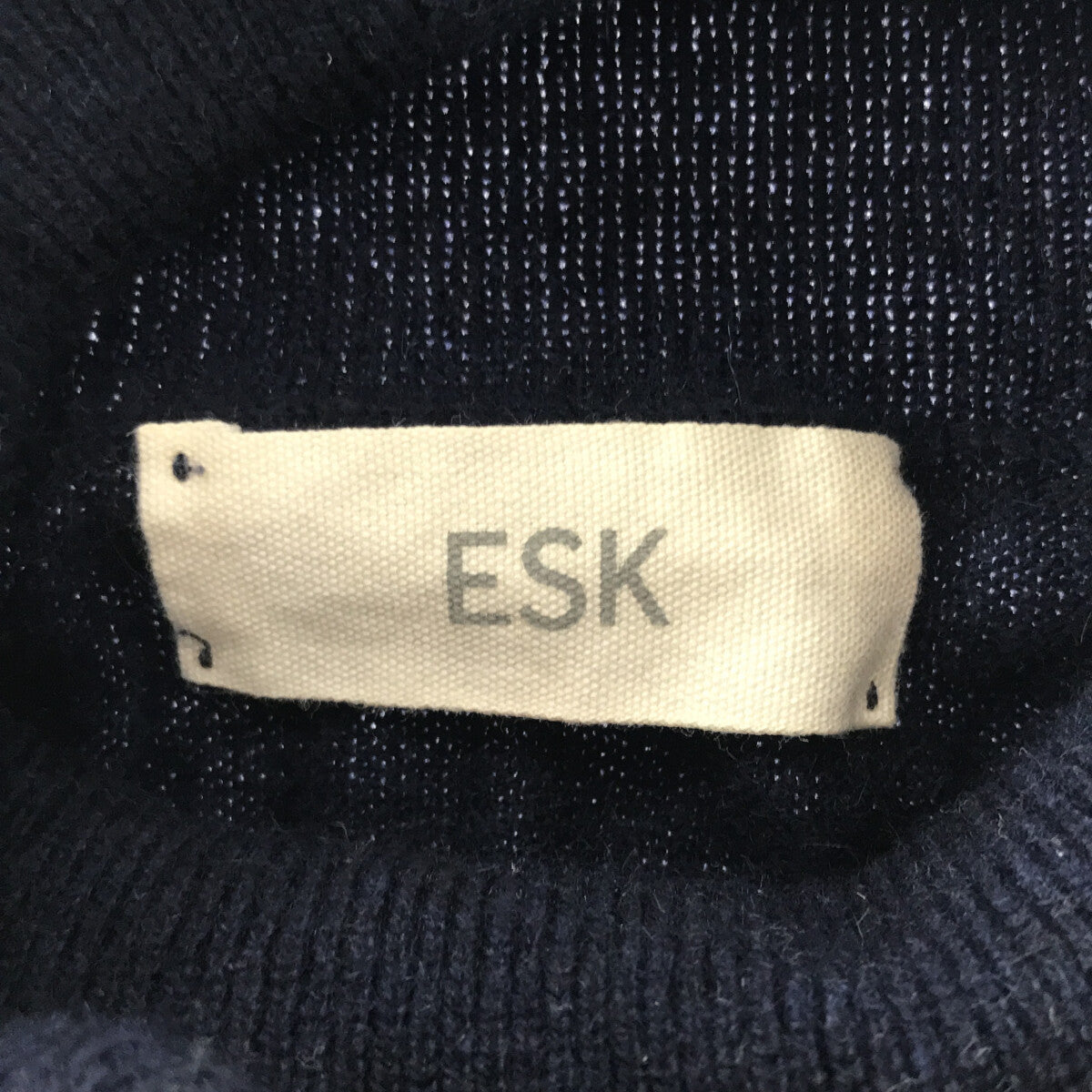 ESK / エスク | カシミヤ タートルネック ニット | S | ネイビー | レディース