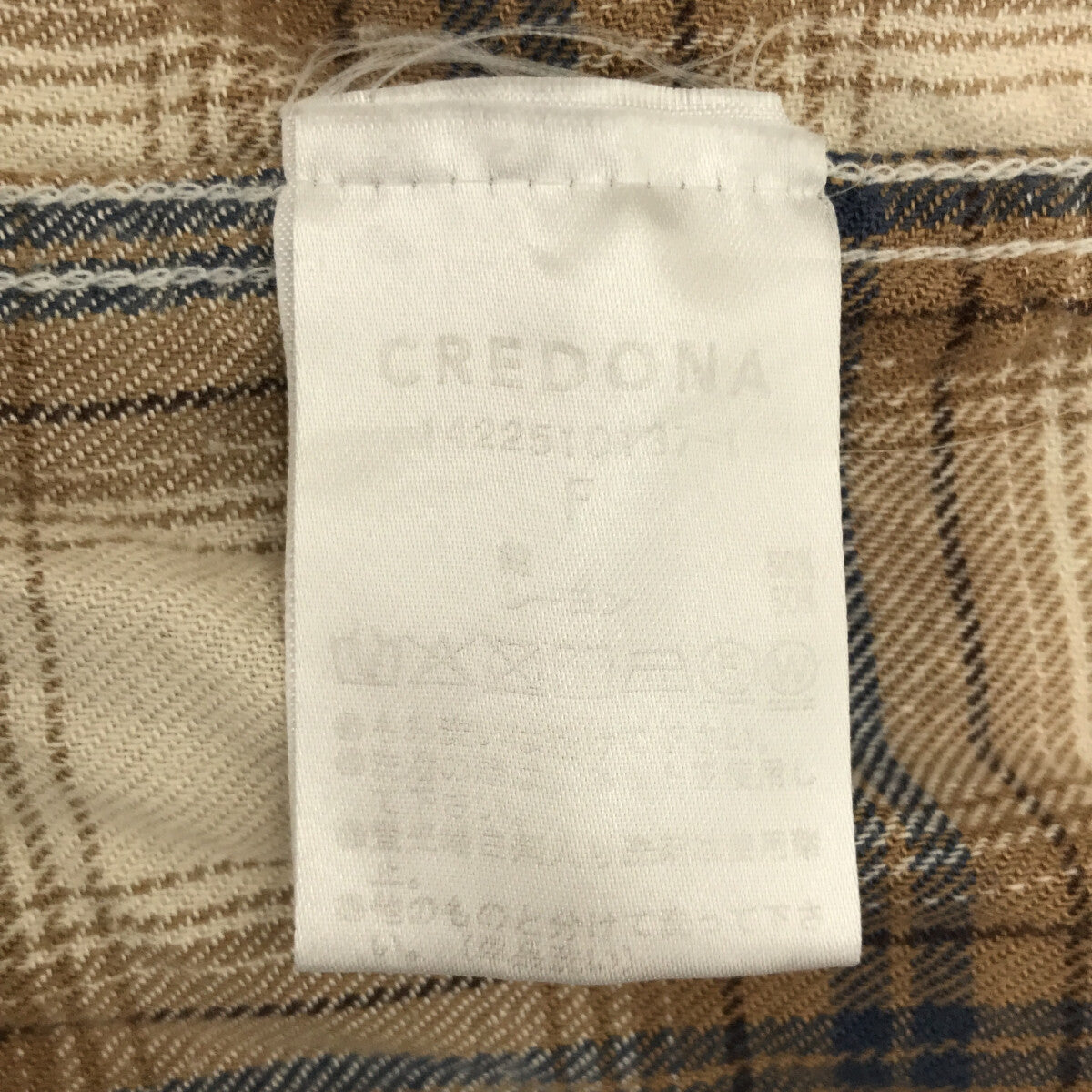 CREDONA / クレドナ | ルーズチェックシャツ | F |