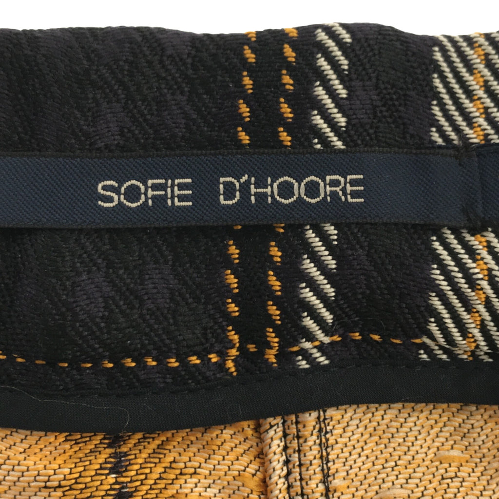 【미품】 SOFIE D'HOORE / 소피돌 | 체크 치토리 격자 재가드 플레어 스커트 | 36 | 멀티 컬러 | 여성