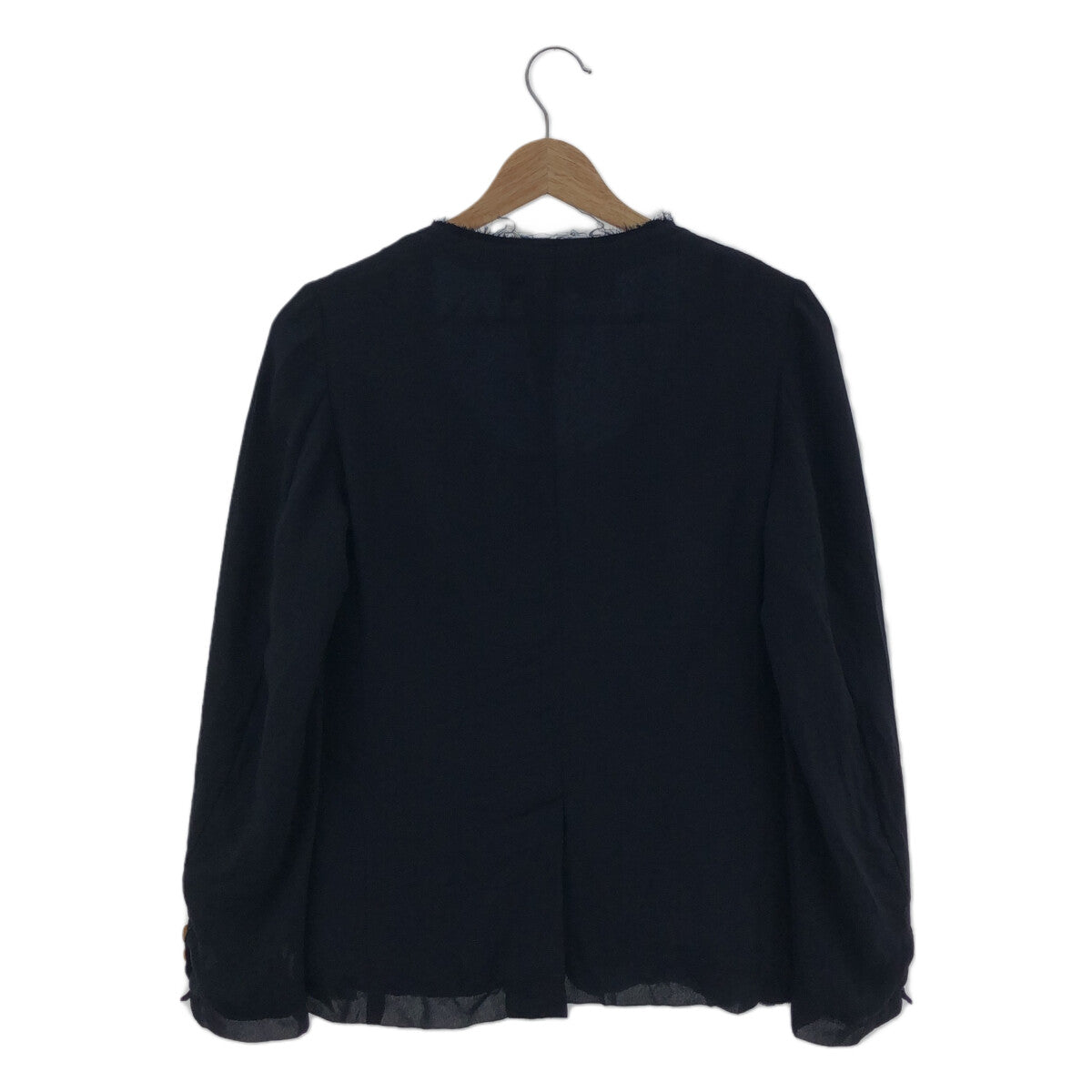 COMME des GARCONS COMME des GARCONS / Comme des | 2023SS |可翻轉荷葉邊無領外套 | XS |海軍 |女性的