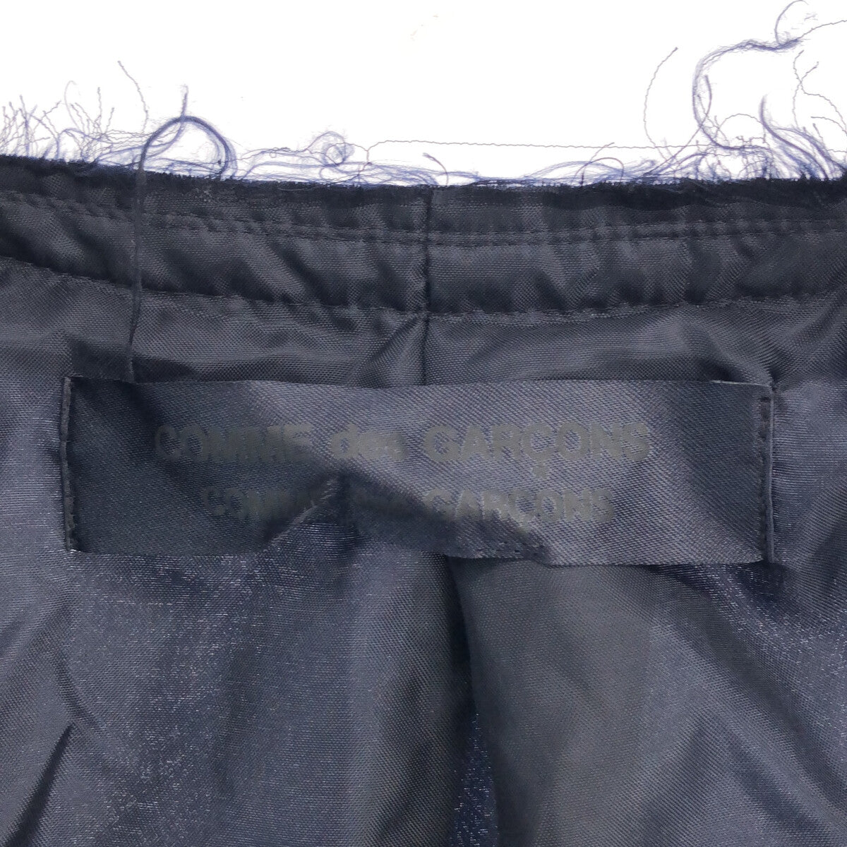 COMME des GARCONS COMME des GARCONS / Comme des | 2023SS |可翻轉荷葉邊無領外套 | XS |海軍 |女性的