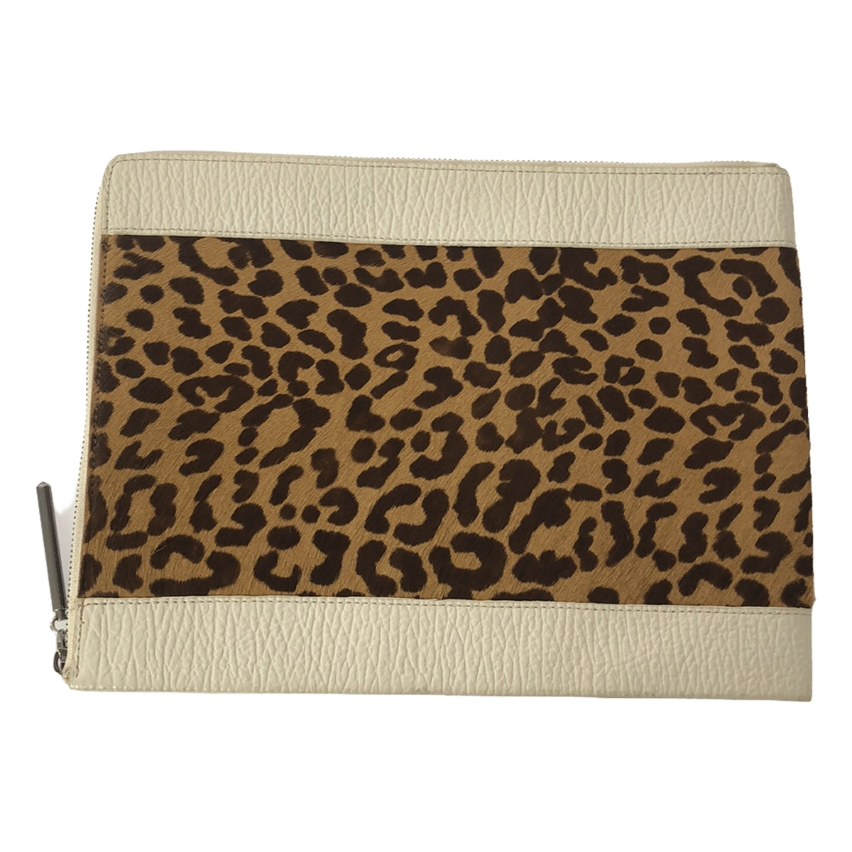 3.1 Phillip Lim / 쓰리원 필립 림 | 하라코 레오파드 무늬 가죽 클러치 백 | 베이지 / 화이트 | 여성