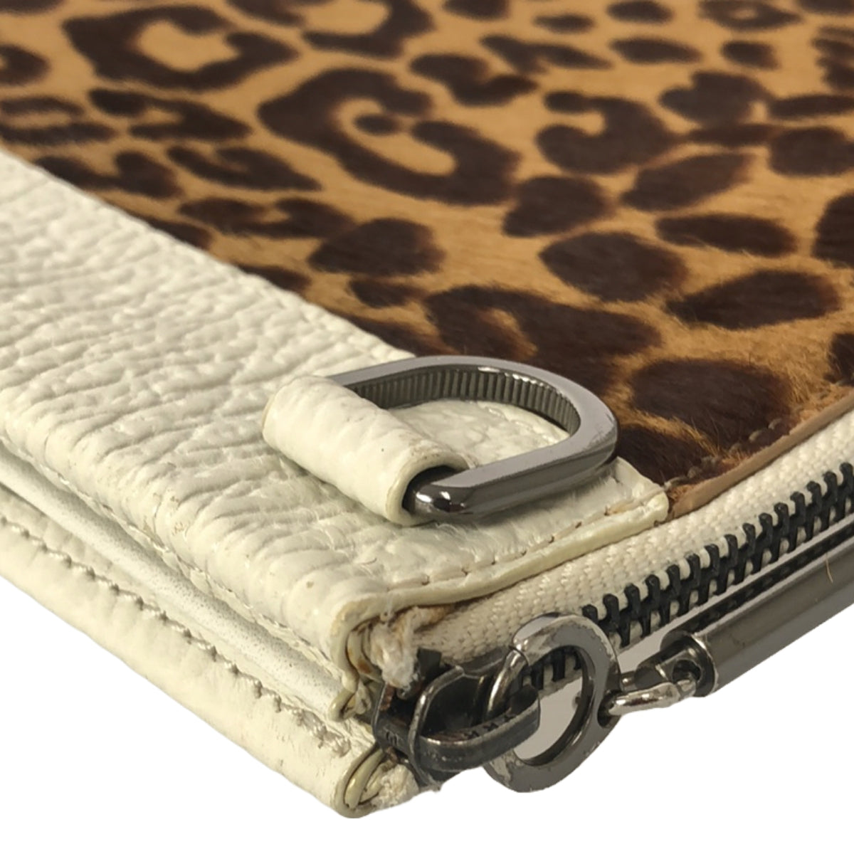 3.1 Phillip Lim / 쓰리원 필립 림 | 하라코 레오파드 무늬 가죽 클러치 백 | 베이지 / 화이트 | 여성