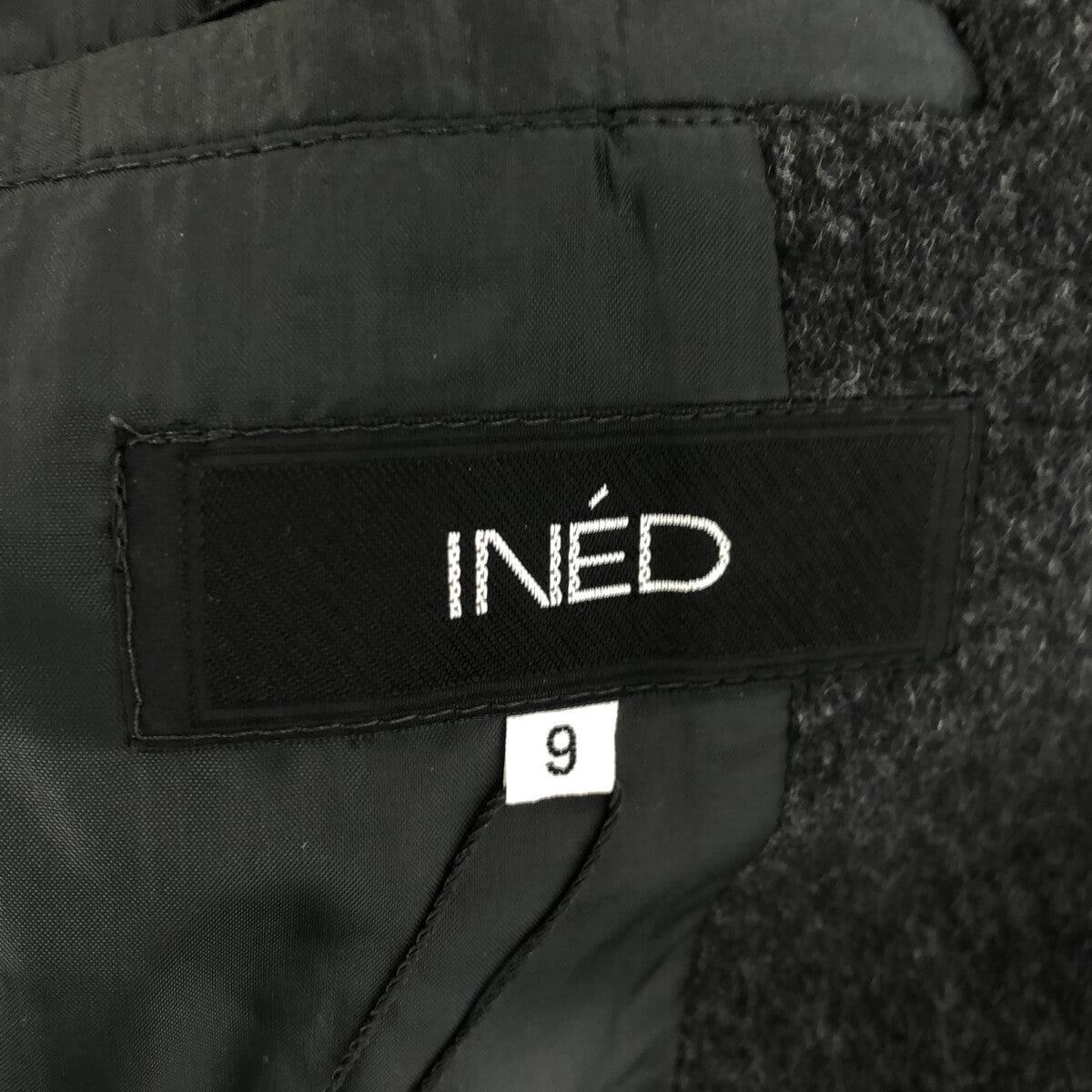 INED / イネド | ウール テーラードジャケット | 9 | ダークグレー