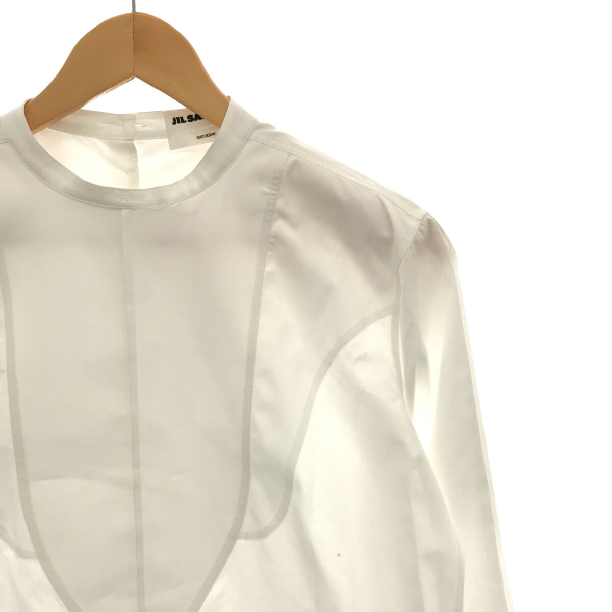【美品】  JIL SANDER / ジルサンダー | 7Days Shirt SATURDAY バンドカラー プルオーバーシャツ | 32 | ホワイト | レディース