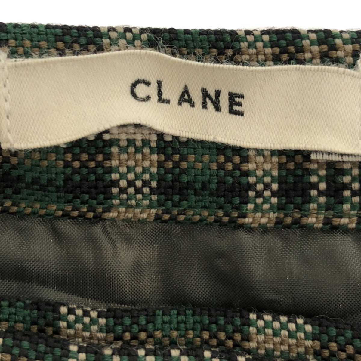 CLANE / クラネ | ASYMMETRY HEM CHECK スカート | 1 | レディース