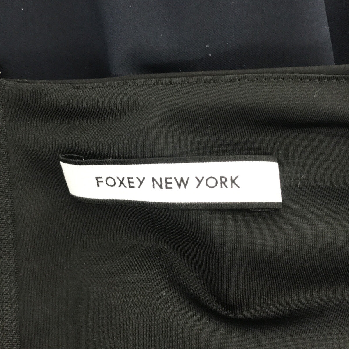 FOXEY NEW YORK / 폭시 뉴욕 | 바이 컬러 택 민소매 원피스 | 40 | 블랙 / 네이비 | 여성