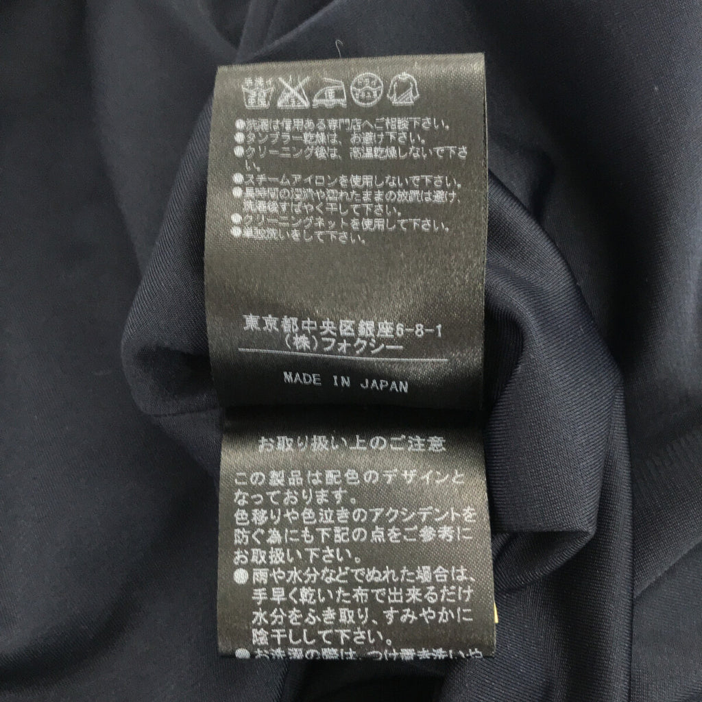福克斯紐約 |雙色褶皺無袖連身裙 |尺寸 40 |黑色/海軍藍|女性的