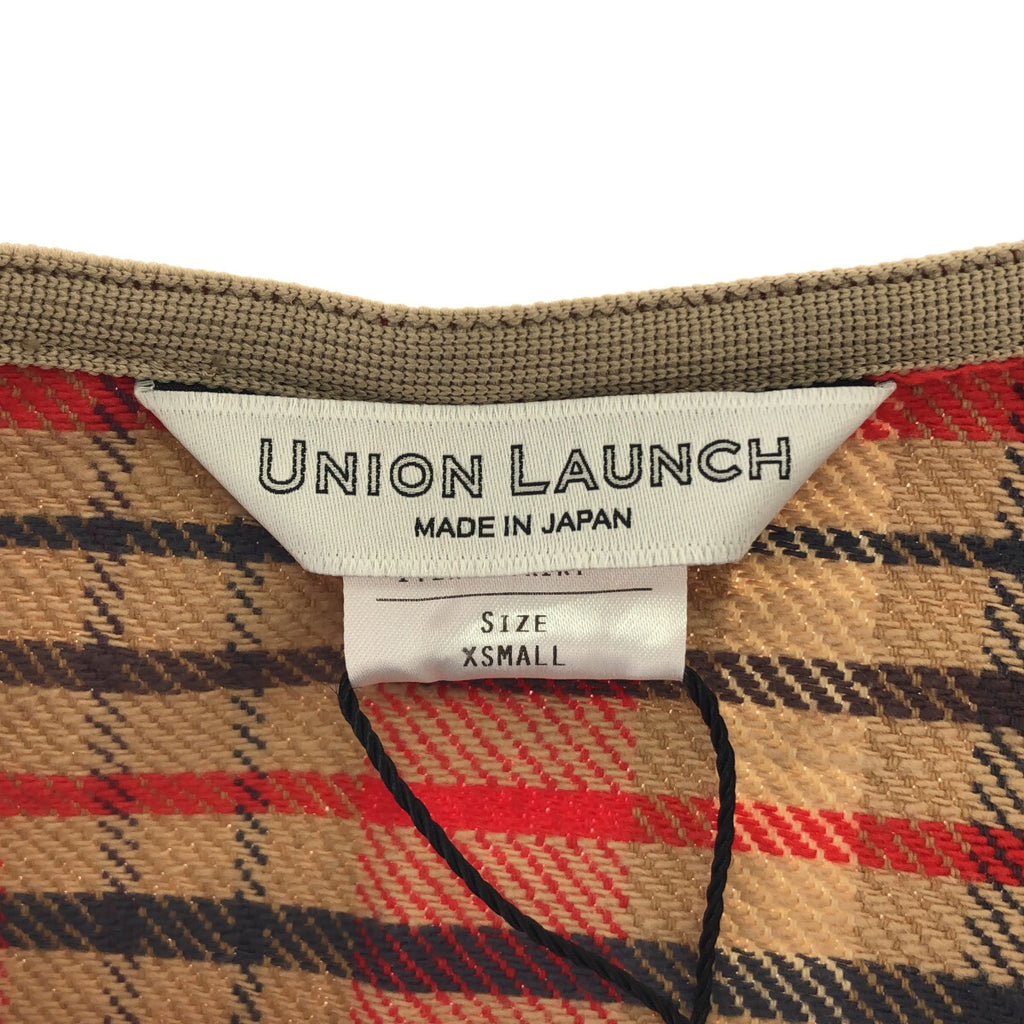 【美品】  UNION LAUNCH / ユニオンランチ | × Ron Herman ロンハーマン別注 ウール チェック フレア スカート | XS | レッド | レディース