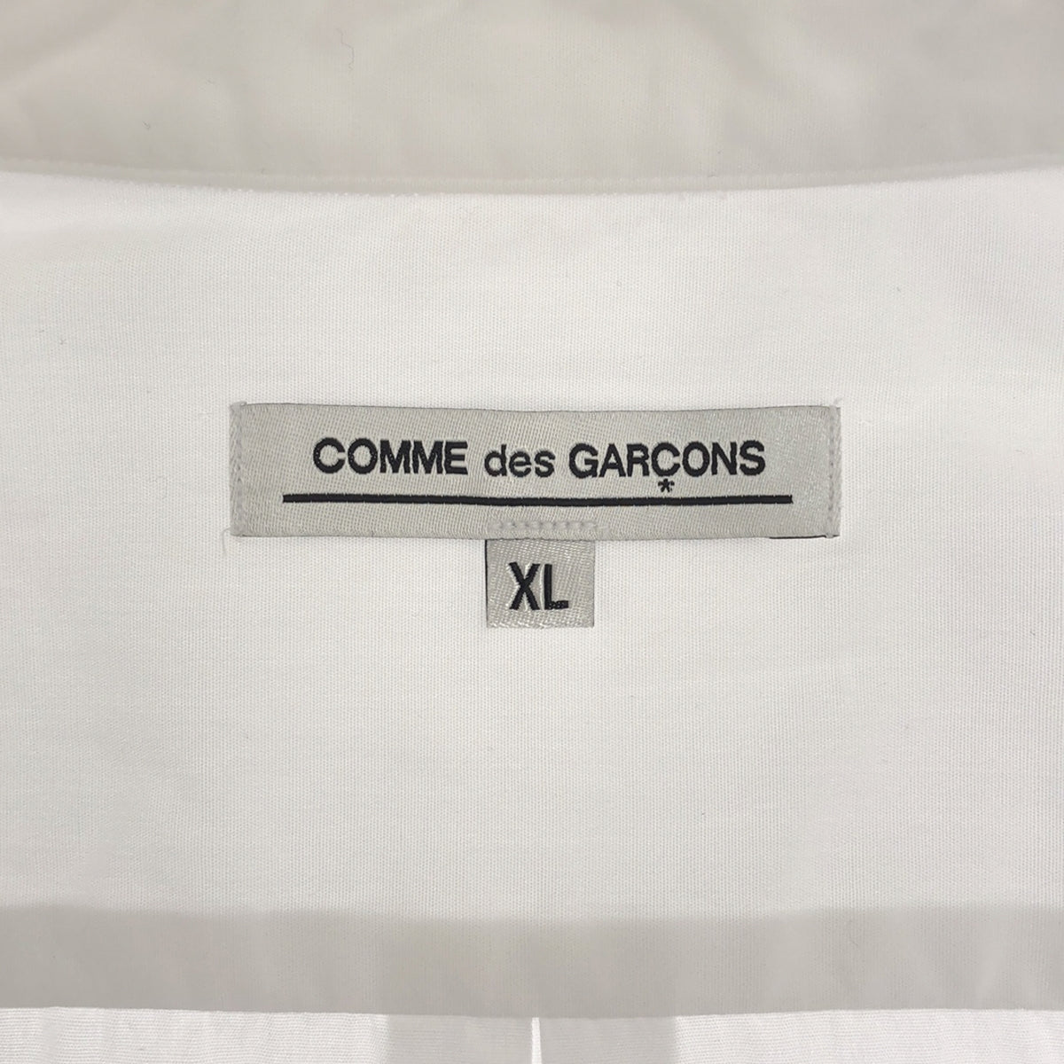 COMME des GARCONS / コムデギャルソン | 2022SS | バックプリントロゴ ロングシャツ | XL | ホワイト | レディース