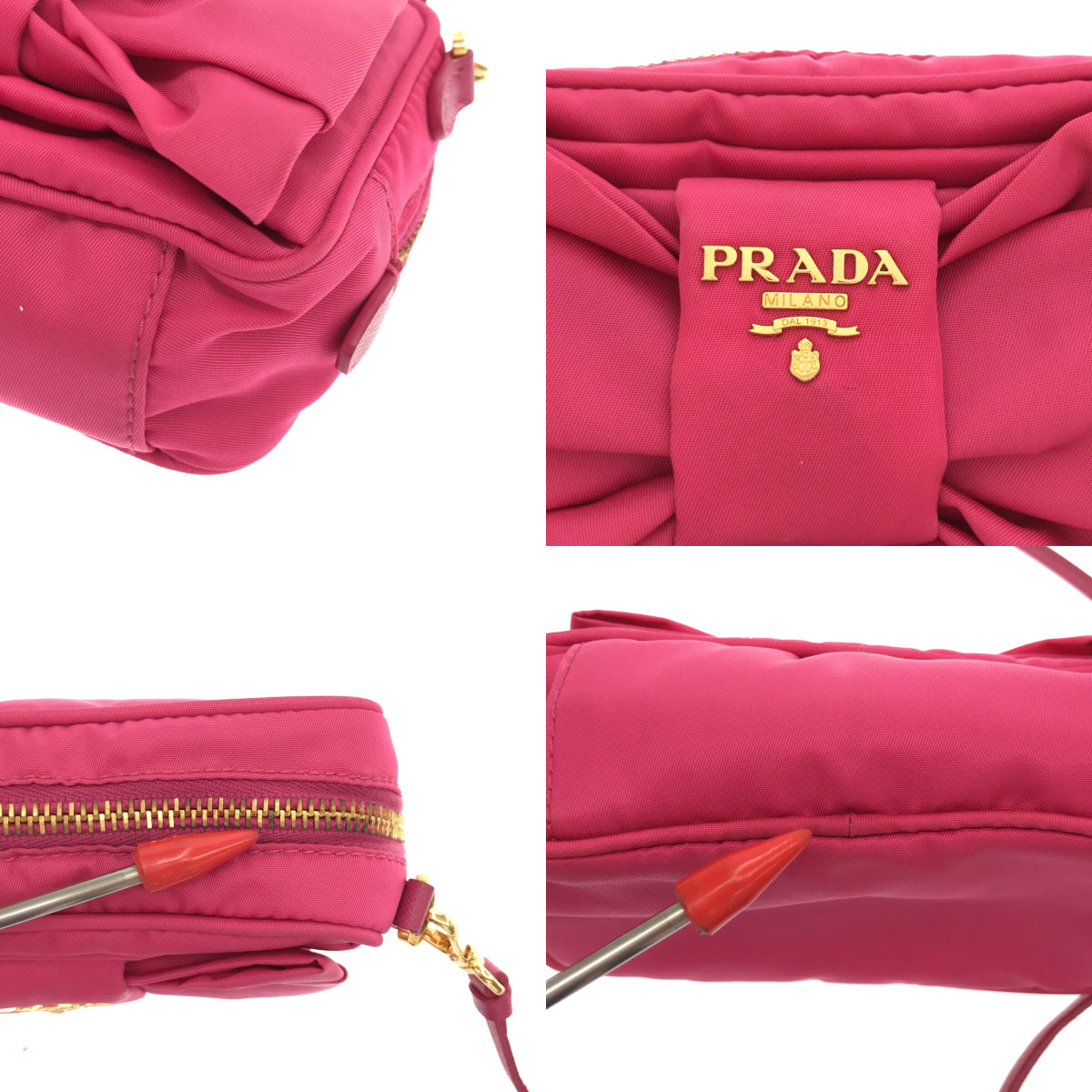 PRADA / プラダ | 2way リボン ナイロン ミニショルダーポーチ