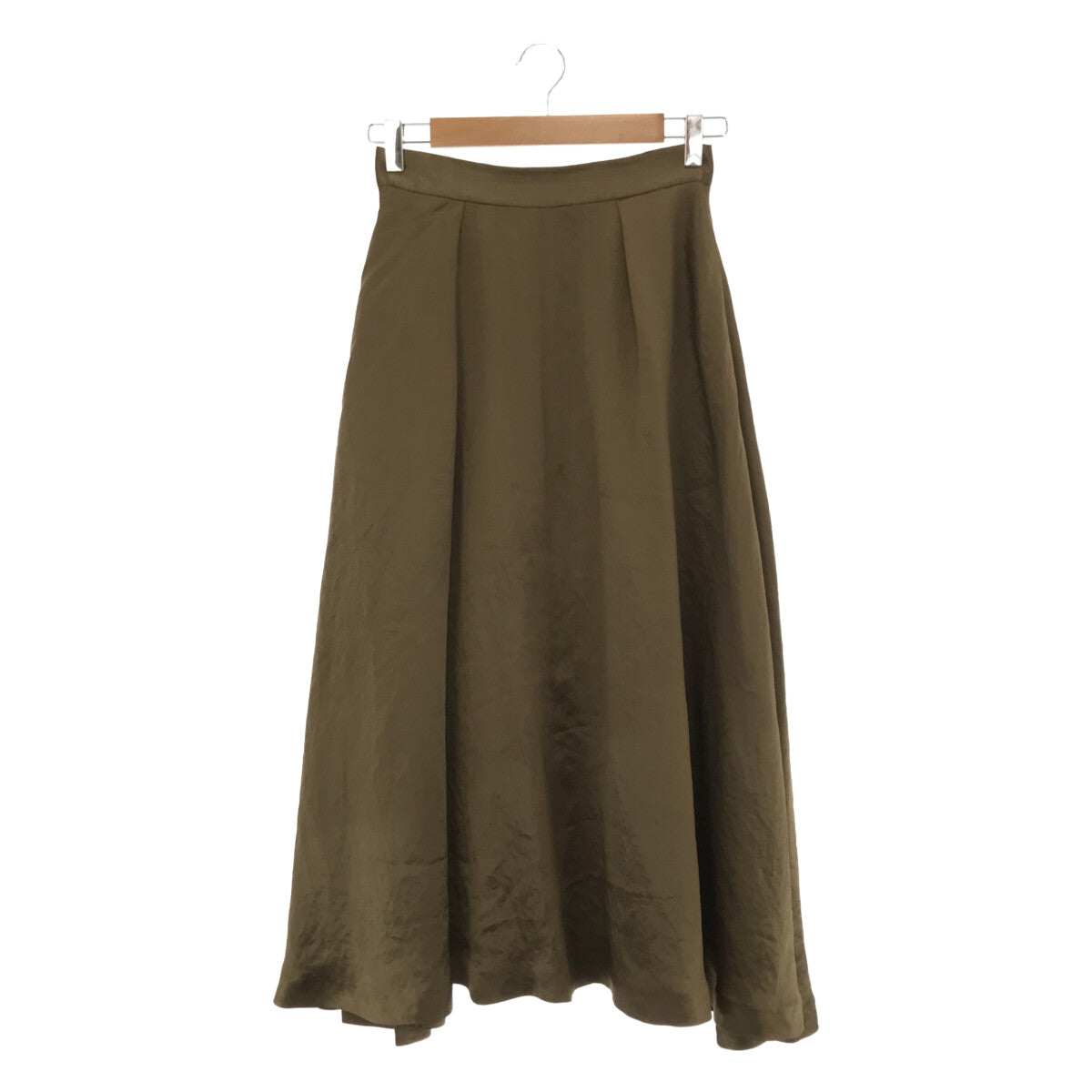 OUTERSUNSET / 아우터 선셋 | 광택 스커트 | M | 카키 | 여성