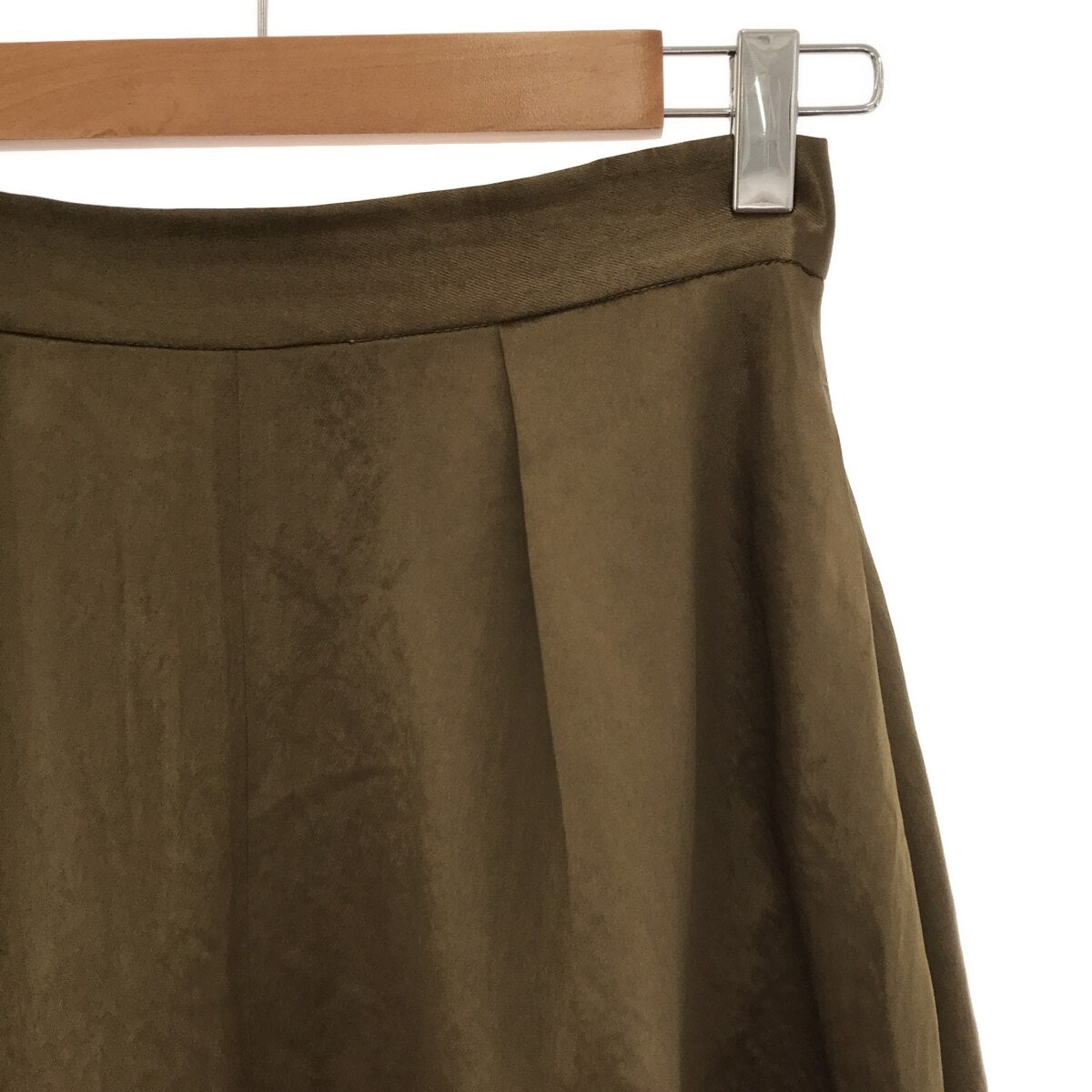 OUTERSUNSET / 아우터 선셋 | 광택 스커트 | M | 카키 | 여성