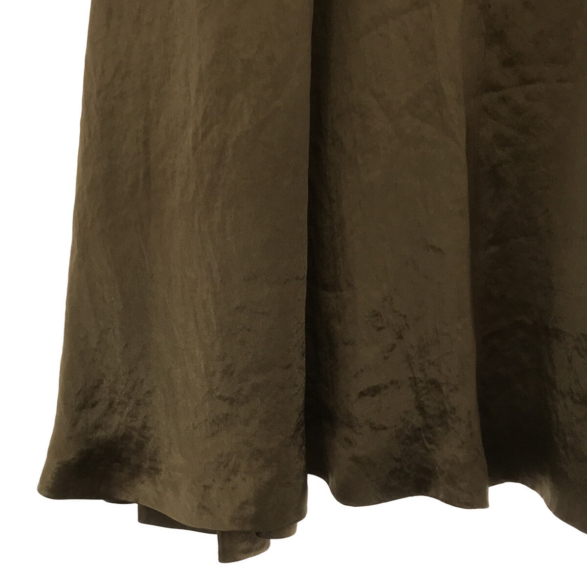 OUTERSUNSET / 아우터 선셋 | 광택 스커트 | M | 카키 | 여성